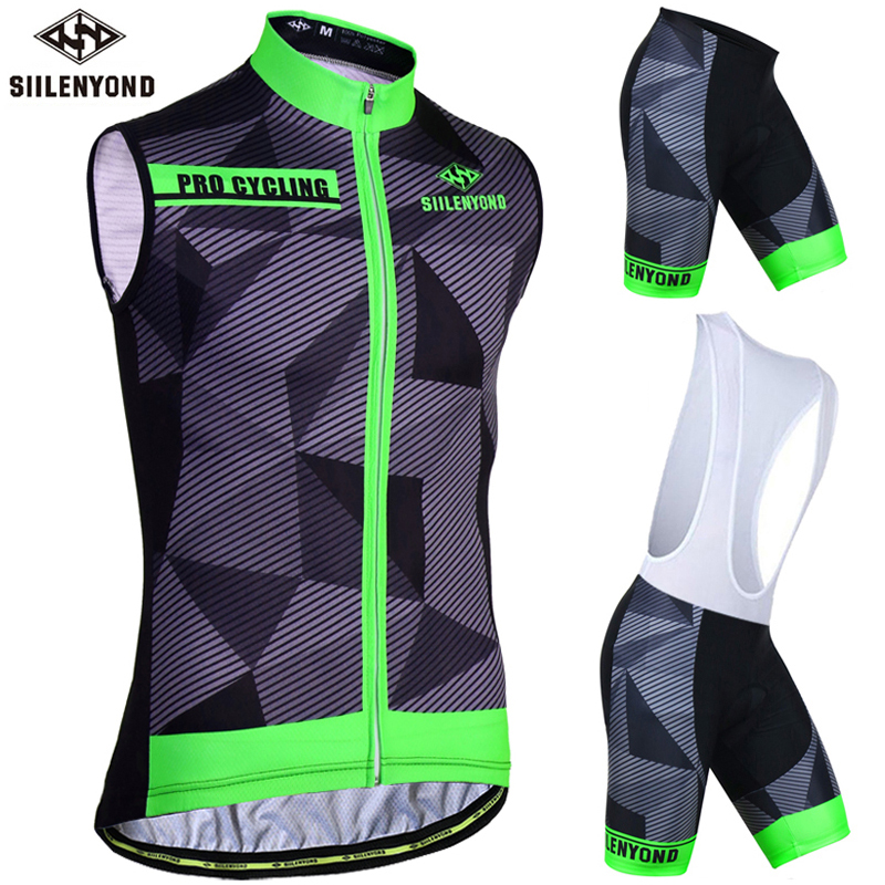 

Cycling Jersey Sets Siilenyond 2021 Pro Sleeveless Anti-UV Set Summer Men MTB Bicycle Clothing Racing Road Bike Clothes Suit, Cycling set