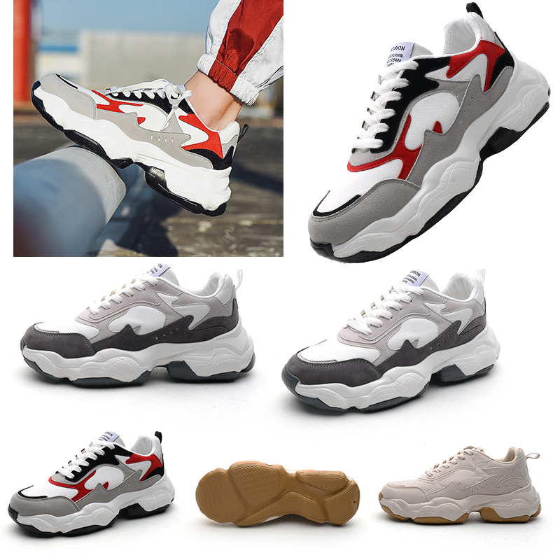 

color grey white red black women men fashion old dad shoes breathable comfortable sport designer sneakers 39-44, A3