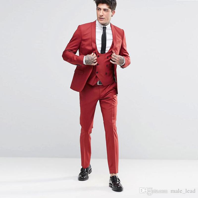 

Handsome Groomsmen Shawl Lapel Groom Tuxedos Mens Wedding Dress Man Jacket Blazer Prom Dinner 3 Piece Suit(Jacket+Pants+Tie+Vest) B24, Same as image