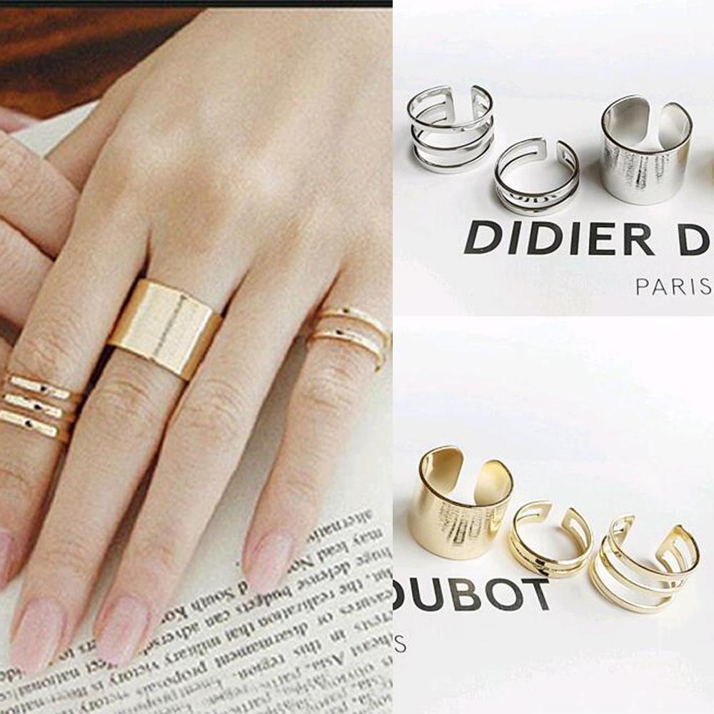 7Pcs Vintage creux au-dessus Knuckle Anneaux Femmes Empilable Doigt Anneau Set bon marché
