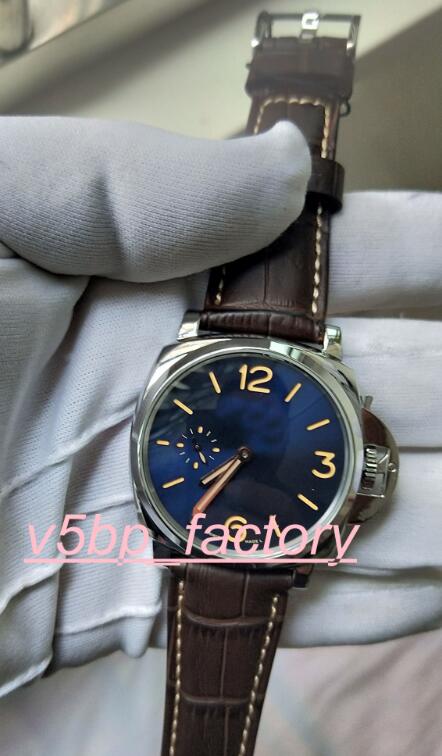 

Classic Series 1950 3 Days728 00728 Mens Watch 42mm Blue Dial Leather Strap Bands Power Reserve Automatic Mens Watch Watches