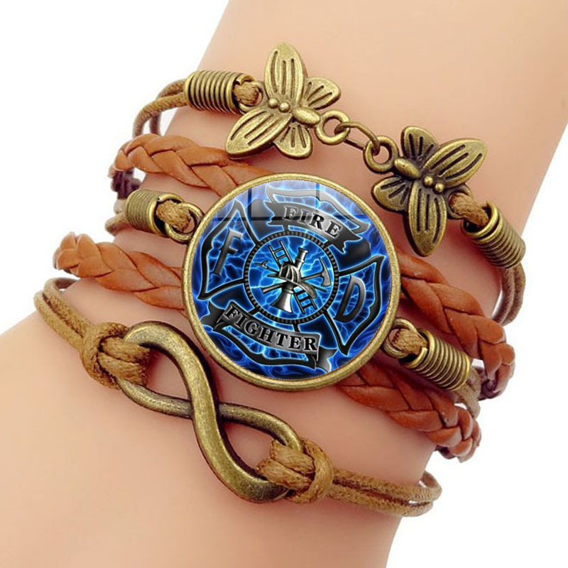 

Accessories Fireman Symbol Time Bracelet Butterfly 8 Word Hand Rope Ornament