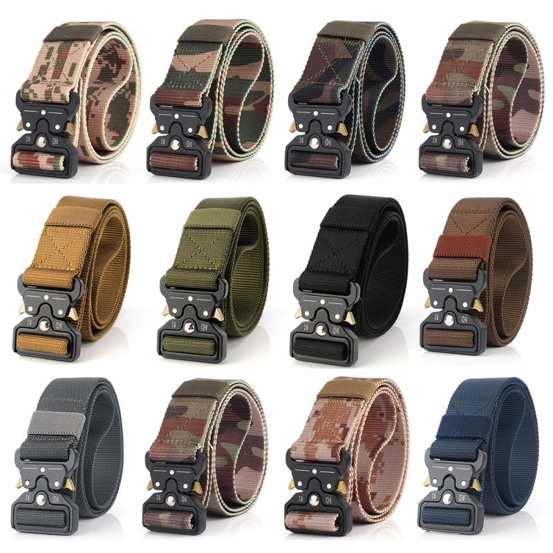 

HOT selling Tactical Belt Metal Nylon Buckle Adjustable Army Outdoor Quick Release Hunting Training Belt Width, 01