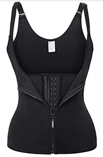 

1 Pc/Lot Shoulder Strap Body Shaper Waist Slimming Corset Tummy Sweat Belt Modeling Strap Slimming Fitness Belly Suit Trainers Women, Black
