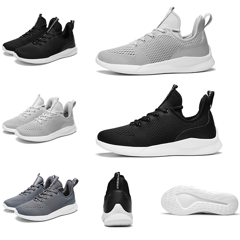 

Women Mens Jogging Running Shoes Black White Grey Mesh Breathable Sports Sneakers Mens Trainers Homemade brand Made in China size 39-44