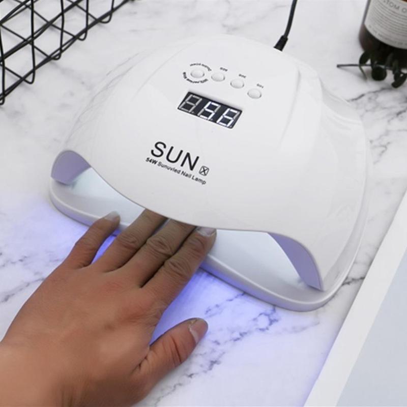 

SUN X 54W UV Lamp LED Ice Lamps Nail Gel Polish Dryer Timer Manicure Machine Art Curing Nail For Manicure Gel Varnish, Sunx 54w