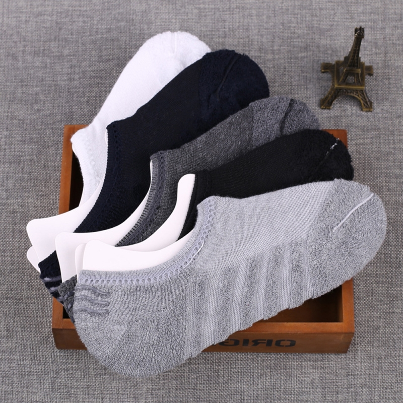 Mens athletic low cut Ankle sock Pink owl feathers Non-Slip Casual Short Sock