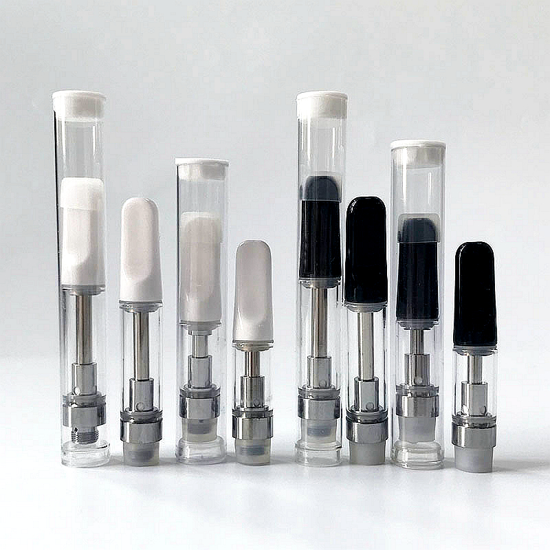 

TH205 Empty Vape Pen Cartridges Packaging .5ml 1ml Ceramic Atomizers Glass Tank Thick Oil Wax Vaporizer Carts E Cigarette 510 Thread