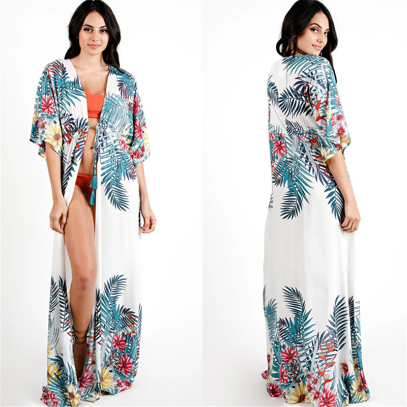 

Women's Beach Tunic Sun Kaftan Praia Plus Size Pareo Beachwear Output Swim Bikini Cover Up Dress Large Coverup Outwear Outings