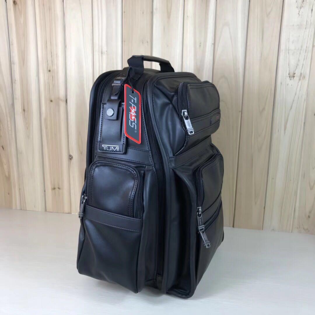 

Designer-MRTM 963578D4 Men's Leather Business Travel Backpack 16-inch Computer Bag 18 Years New, Brown