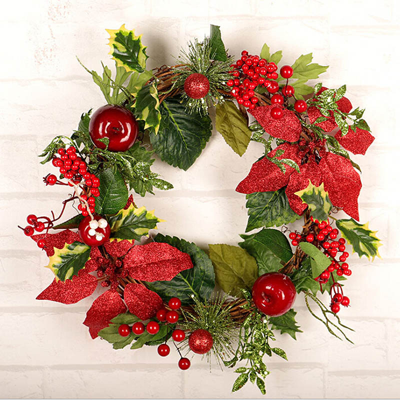 

Artificial Flower Wreath Wall Window Door Hanging Garland Wedding Party Flowers Christmas Home Decorations Guirnalda Navidad