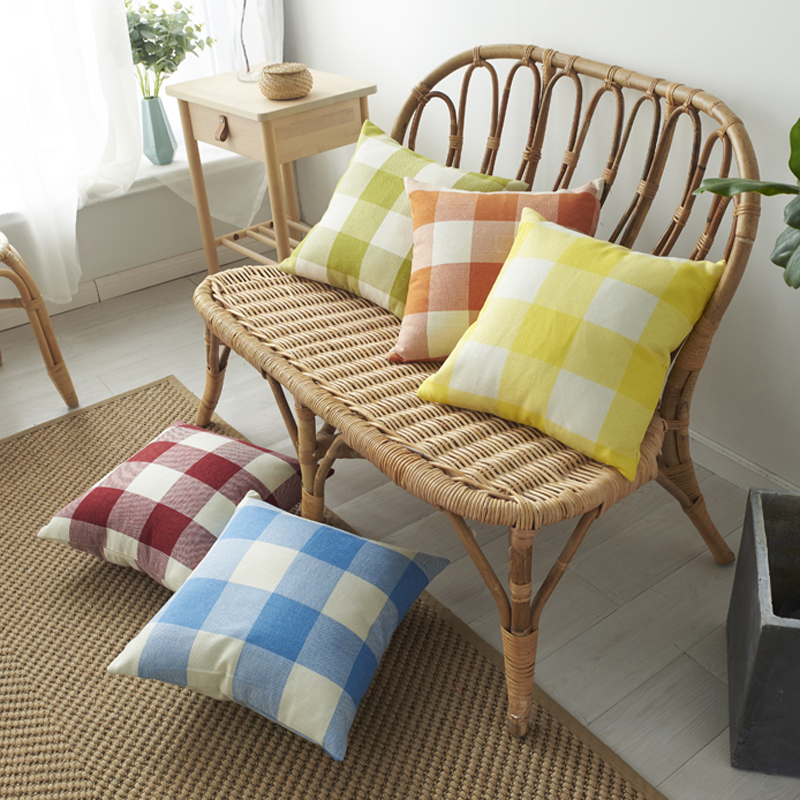 

Plaid Sofa Cushion Cover 18x18 Inch Colorful Lattice Print Pillow Cover Linen Pillow Case Home Decoration Pillow Cover Wholesale DBC VT1209, 14 colors