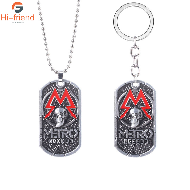 

PC Game Metro Exodus 2033 Metal Necklace Man Charm Souvenir Tag Mode Games Gift