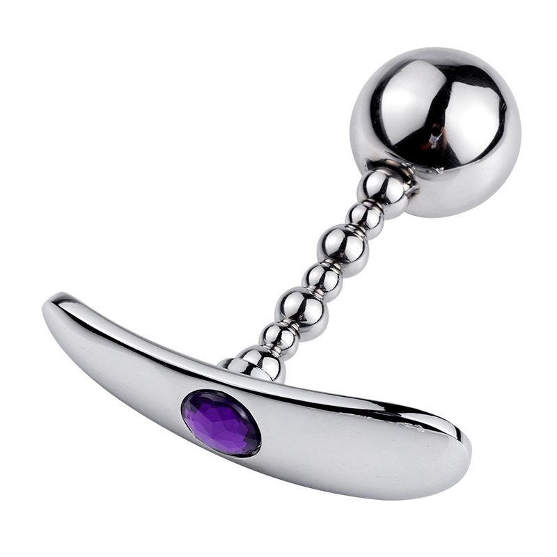 

new arrivals metal anchor style base jeweled anal butt plug sex toys steel anal beads dilator expander anus masturbator adult products