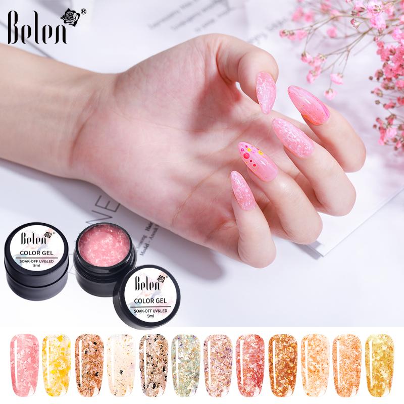 

Belen Shimmer Fantasy Gel Polish Soak Off UV LED Nail Varnish Primer Gel Polish Salon Manicure Semi Permanent Enamel 5ML, 7303