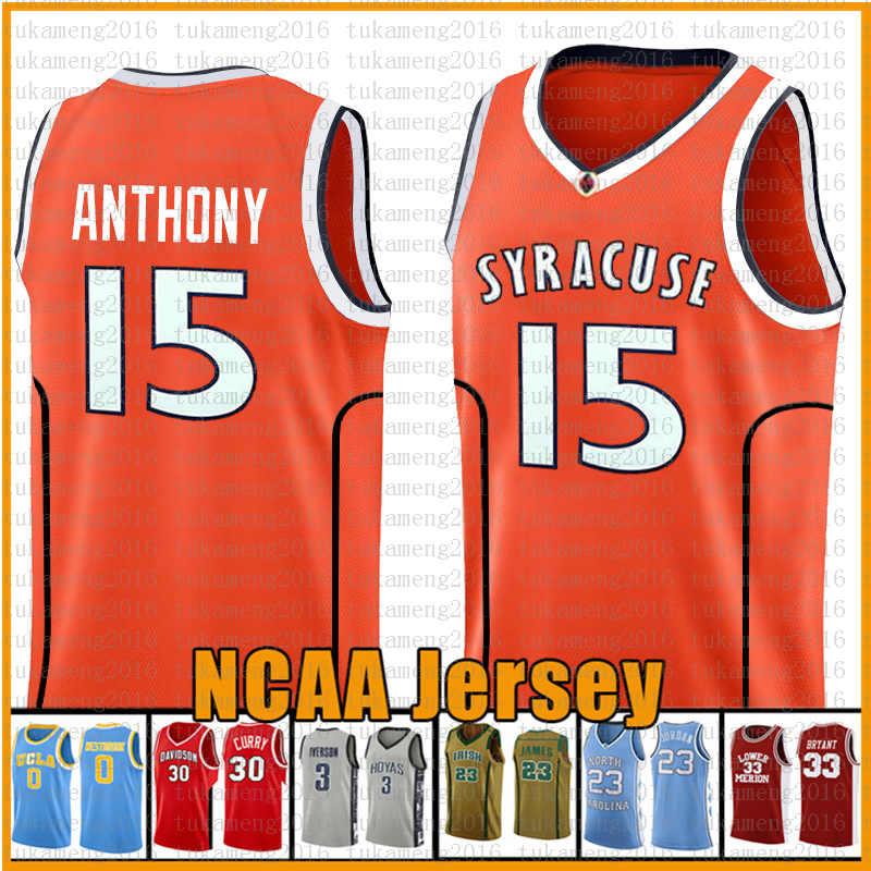 

Orange mens Carmelo 15 Anthony Syracuse Basketball jersey NCAA University 21 Rui Gonzaga Bulldogs Hachimura Embroidery, Ncaa (daxue)