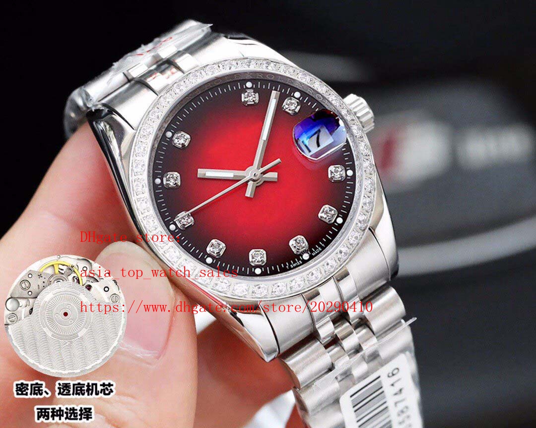 

Super Factory waterproof Watch new 4 style 178384 Sapphire 36 mm diamond Bezel top ETA 8215 Mechanical automatic Stainless steel Mens Watch
