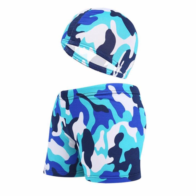 

Kids Children Swimming Trunks Briefs Shorts Caps Camouflage Printed Colorful Swim Pool Beach Swimwear Swimsuit Bathing Suit Wear