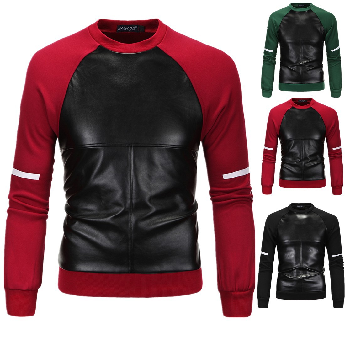 

New Fashion sweatshirt Designer Sweater Mens Pullover Fight Leather Pullover Sweaters Cross Print Coat Men Red Green Black -3XL Size