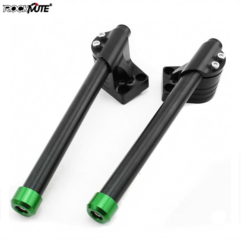 

Motorcycle Front Fork Tube Clip On Handlebar With End Cap For EX300/Ninja 300 2013-2017, EX250/Ninja 250R 2008-2012