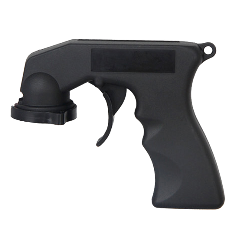 Laca autom/ática de pl/ástico Adaptador de cubo negro con gatillo de agarre completo Agarre Manija de pistola pulverizadora port/átil Negro