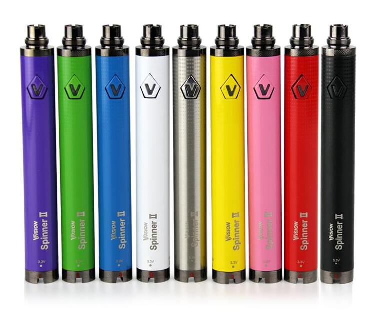 

Vision Spinner 2 battery 1600mah evod Twist 3.7V--4.8V Vision Spinner II Battery Variable Voltage For 510 thread Atomizer ETS protank 3