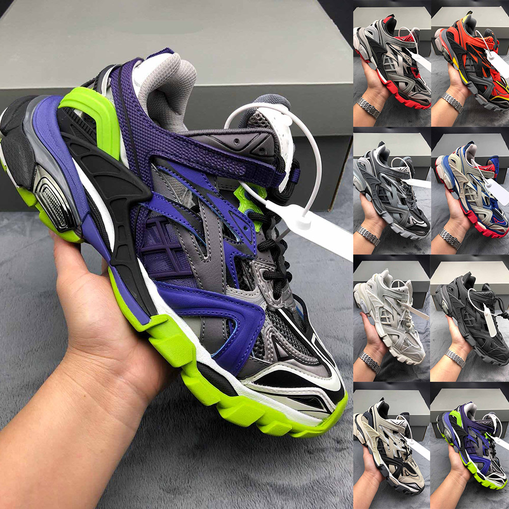 

20ss Track 2 Sneakers Luxury Designer Casual Shoes Men Women Track 2 Shoes Sneaker lace-up Jogging Triple S Hiking Chaussures, As picture