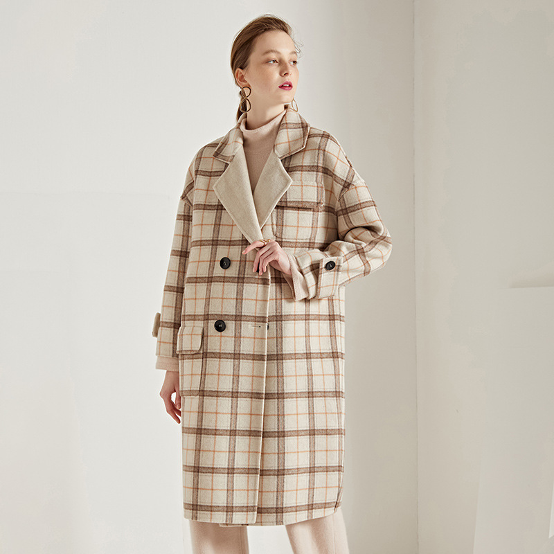 

Spring Autumn Jacket Women Clothes 2020 Korean Vintage 80% Wool Coat Female Long Coats and Jackets Casaco Feminino ZT2236, Beige