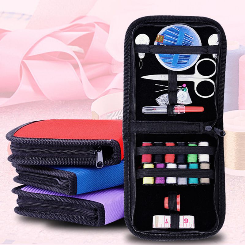 

24Set Sewing Kit For Traveler, Adults, Beginner, Emergency, DIY Sewing Supplies Organizer Filled With Scissors, Thimble, Thread,