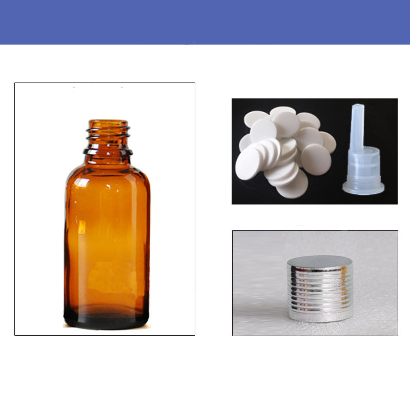 

Essential Oil Bottle Glass Refillable Cosmetic Container with Inner Plug Silver Thread Cover 2 Colors Empty Perfume Aroma Bottle