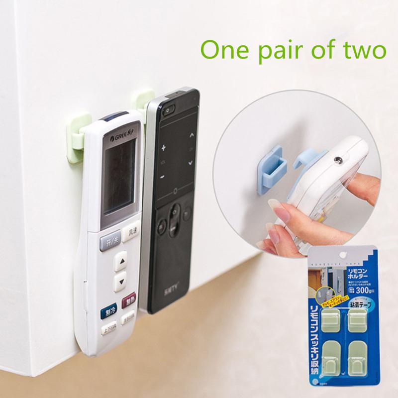 

Dropshipping Plastic Hooks 2 pair (4Pcs) Sticky Set TV Air Conditioner Remote Control Hanger