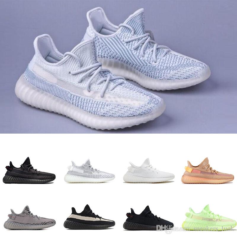 

2020 New arrivel mens running shoes Citrin Cloud White black static Reflective top quality cream CLAY ZEBRA womens sports sneakers trainers, White;red