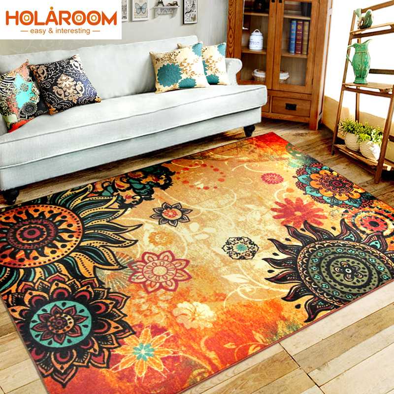 

Bohemian Style carpet living room bedroom Rugs European style entry mats rectangular big size doormat SunFlower kitchen rugs, 01