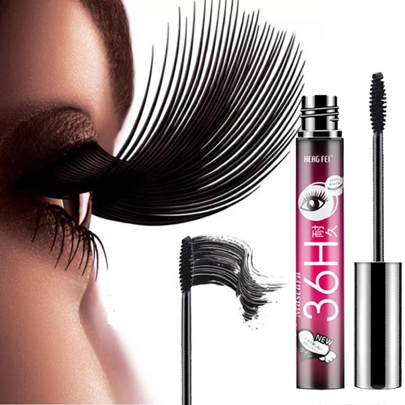 

HengFei Precision Liquid Long-lasting Mascara 36H Durable Fan Long Maskara Waterproof Volume Lengthening Curling Eyelash Makeup