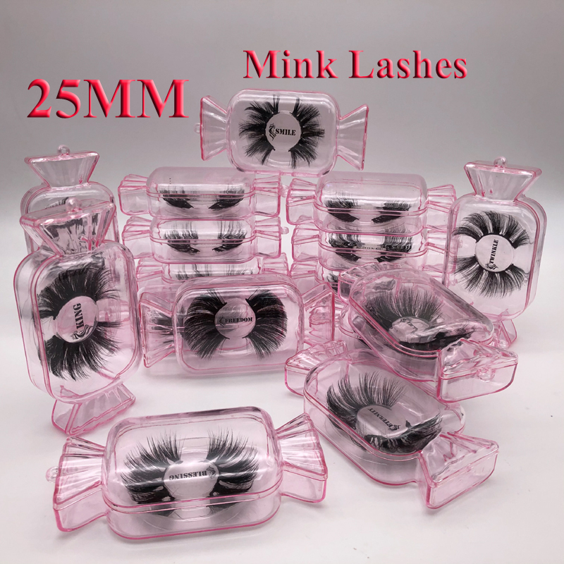 

NEW Mink False Eyelashes 5D Mink Eyelashes 25mm Natural Long 100% Real Mink Lashes High Volume Fluffy Eyelash Makeup Tool