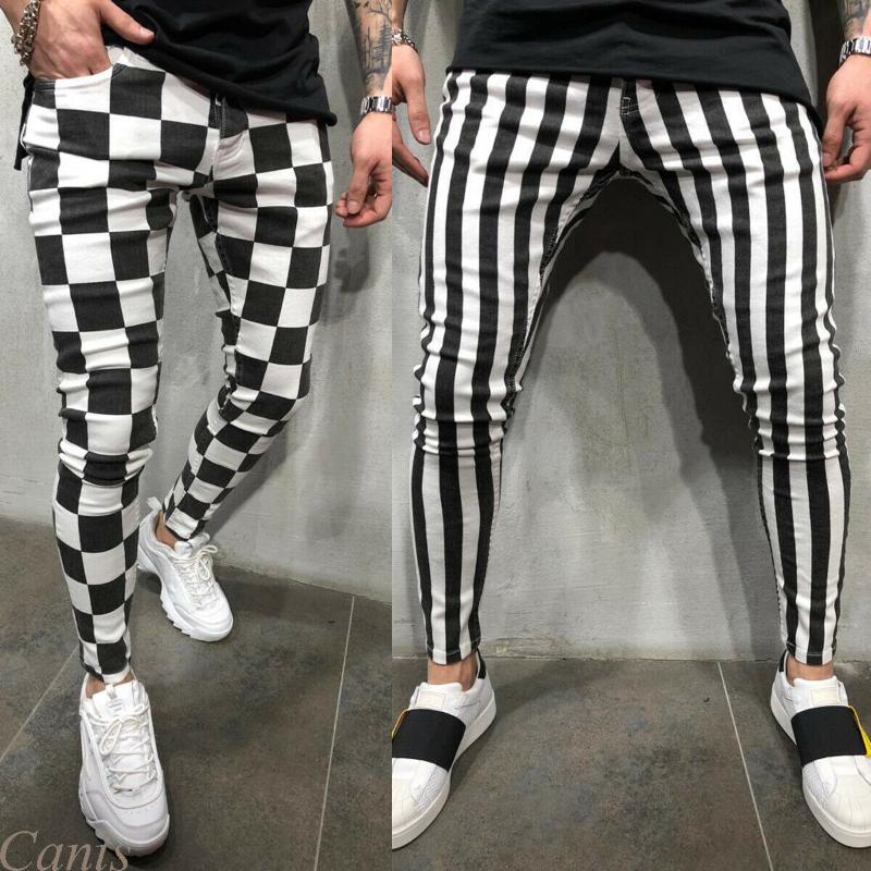 

Fashion Men Casual Chic Sport Pants Long Trousers Striped Grid Fitness Workout Joggers Gym Trousers Pants, Plaid