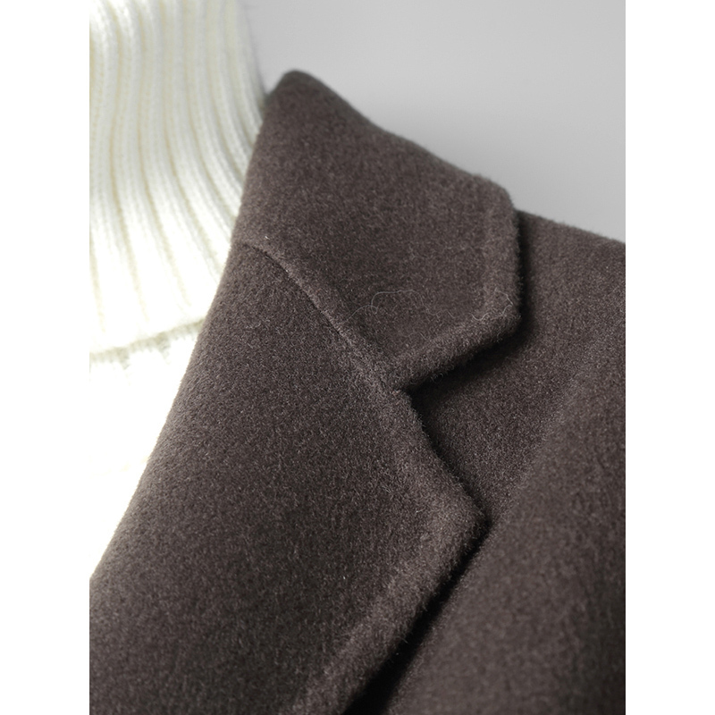 

Autumn Winter Coat Men 100% Wool Jacket Double-sided Woolen Coats Mens Jacket and Coat Abrigo Hombre P-S8181Z ZL867, Black
