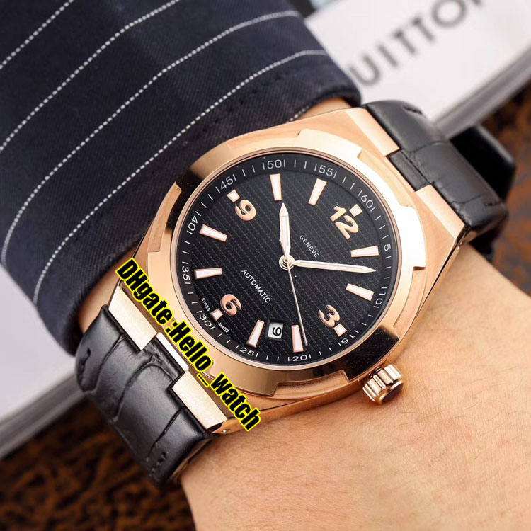 

Cheap New Overseas 47040/000R-9666 Automatic Mens Watch Date Black Dial Rose Gold Case Leather Strap Gents Sport Watches Hello_watch 5 Color, V-e17 (5)