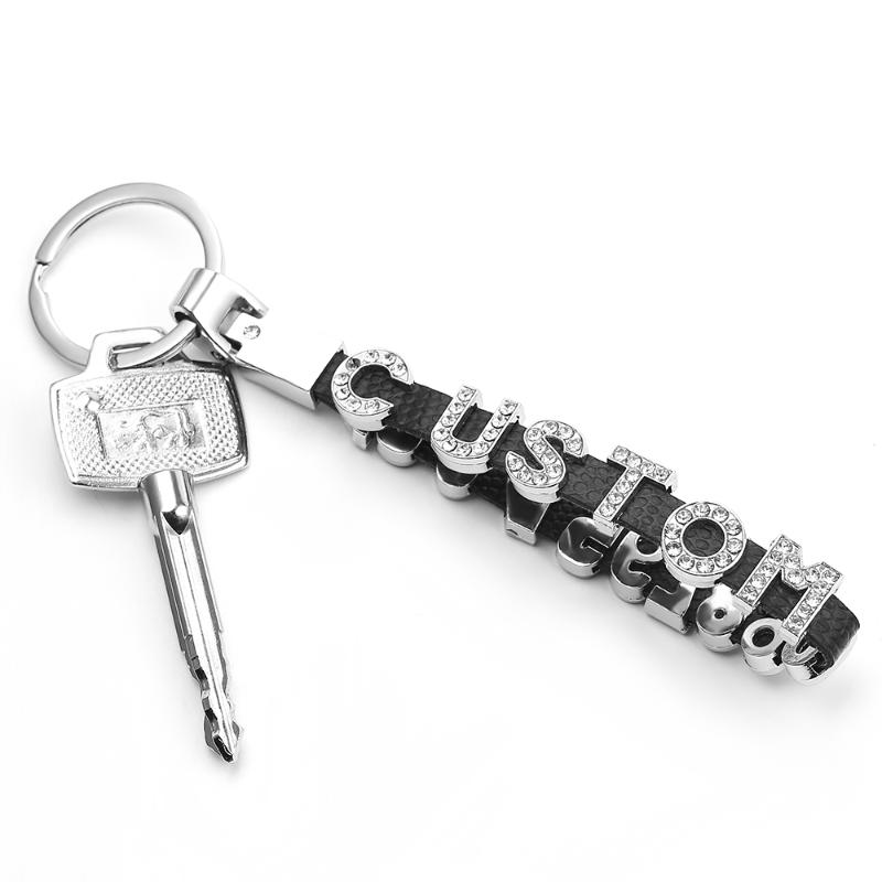 

Handmade Personalized Name Pendant Nameplate Phone Digital Keychain Keychain Custom Letter Leather Rope