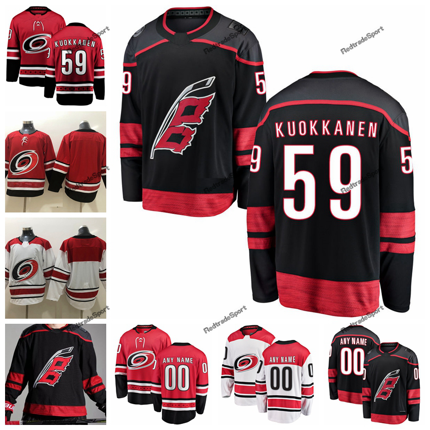 

2019 Mens Carolina Hurricanes Janne Kuokkanen Hockey Jerseys Cheap New Black #59 Janne Kuokkanen Stitched Jerseys Customize Name, Custom red