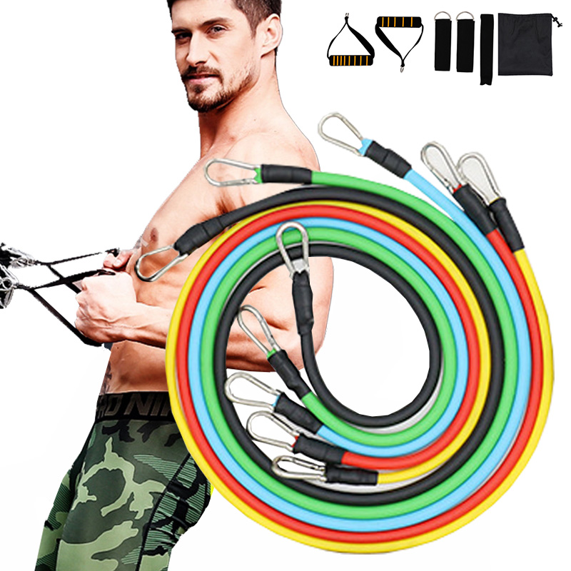 

11pcs Resistance Band Set Fitness Expander Pull Up Workout Door Home Gym Body Fitness Resistance Bands Set Expander Yoga
