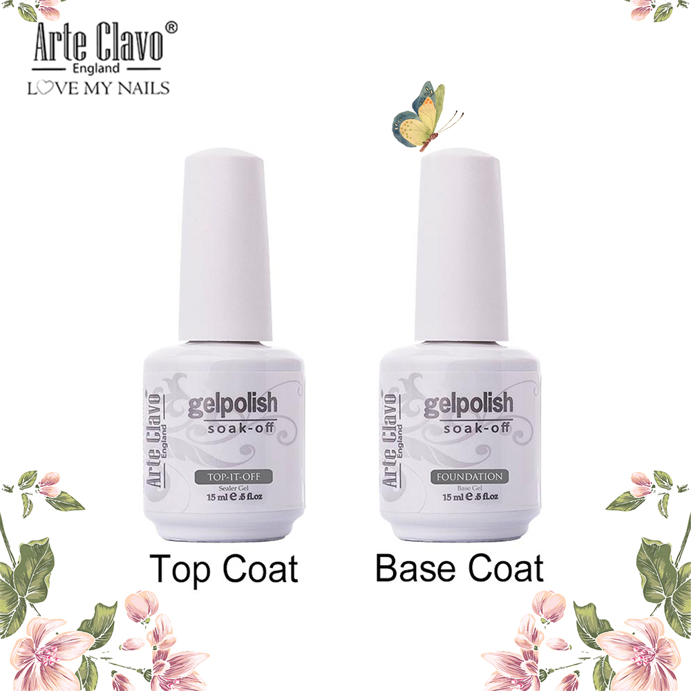 

15ml No Wipe Top Coat Primer Base Coat Gel Nail Polish Soak Off Gel Varnish UV LED Nail Lacquer Long Lasting, 1477