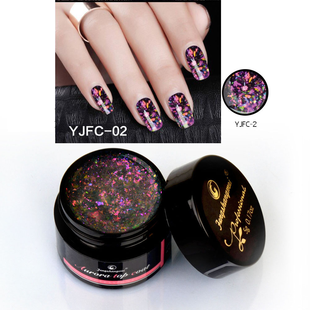 

Nail Gel 5ml Aurora Top Coat 12 Colors Clear UV Polish Art Design Hybrid Varnish, 03