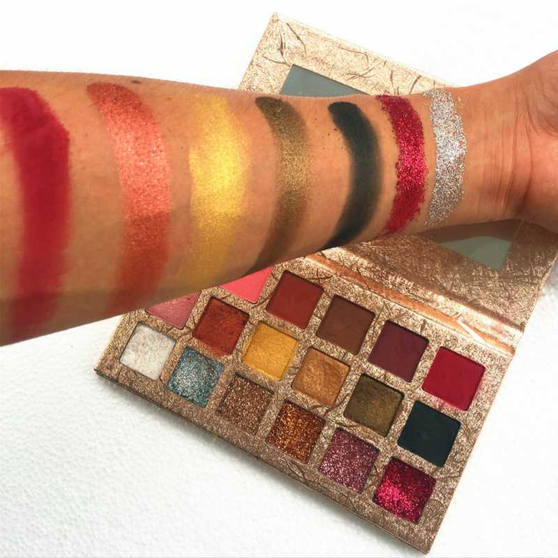 

Wholesale NO Label Makeup 18 Colors Eyeshadow Palette Matte and Shimmer Eye Shadow Palette Pressed Glitter Eyeshadow, Mix colors