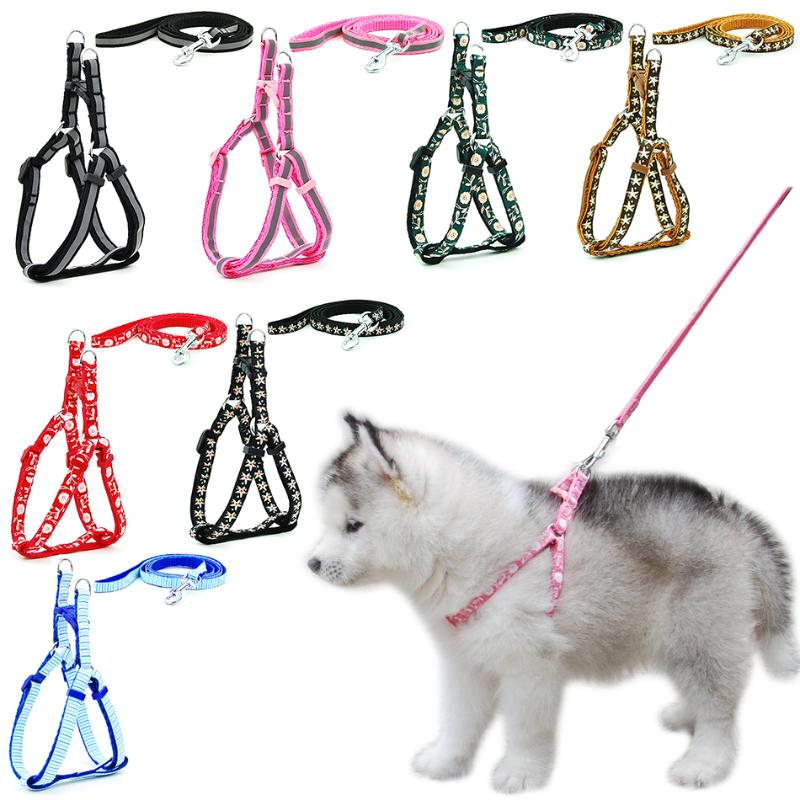 

Dog Cat Harness Leash Adjustable Reflective Harness Leash Collar for Cat Small Dog Outdoor Walking Chihuahua Yorkshire Terier
