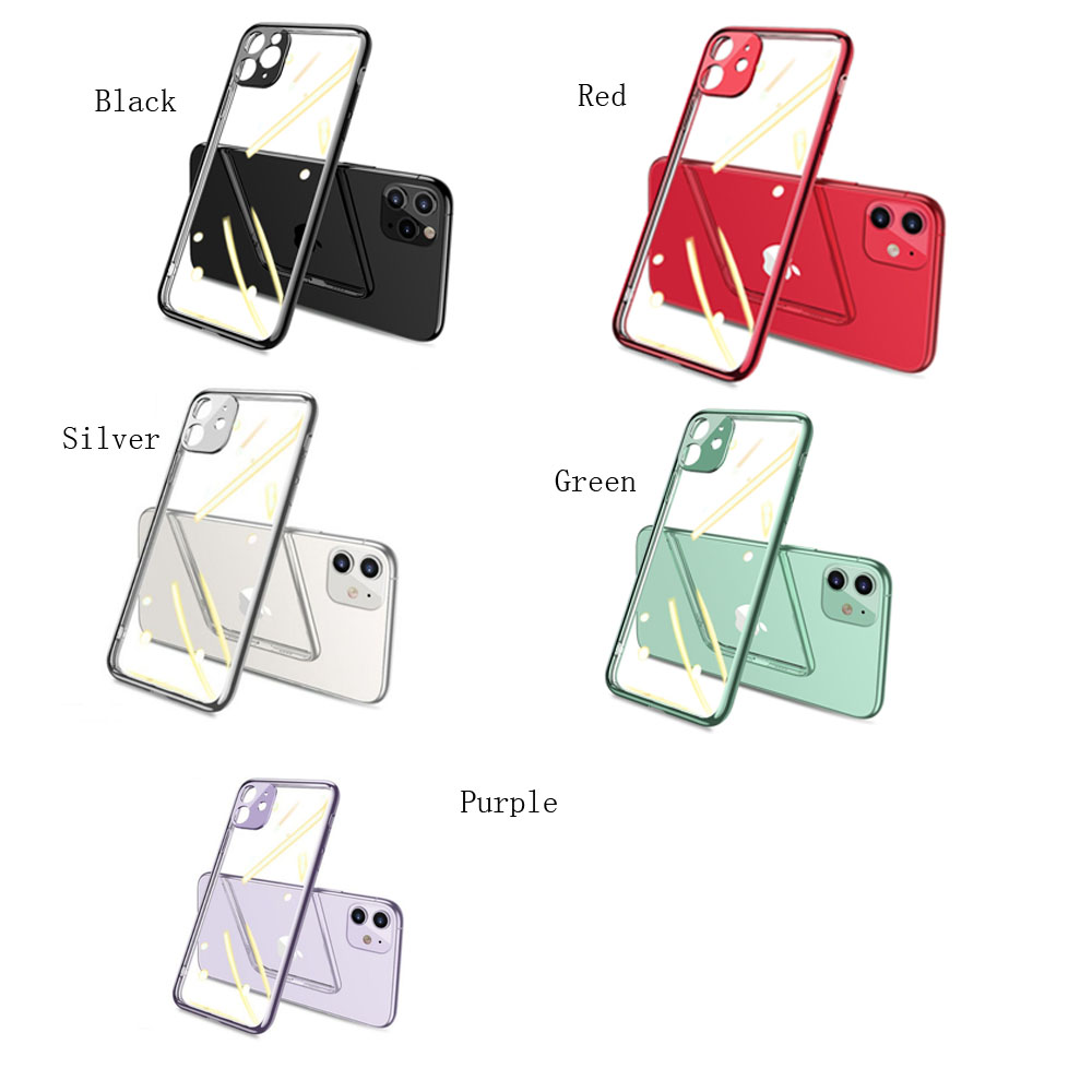 

Electroplate Soft Tpu Protection Cases for Iphone 7 8 X XR 11 Pro Max Mate 30 P40 Shockproof Decorative Gift, Mint green