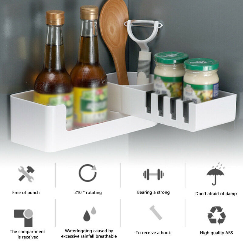 

Shower Caddy Shelf Bath Rack Storage Holder Organizer Rotatable for Bathroom Corner S7 #5