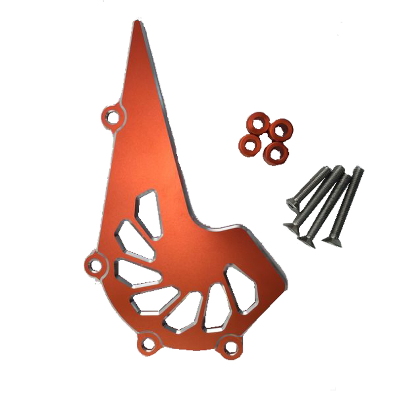 

Orange Motorcycle CNC Aluminum Front Sprocket Chain Cover Guard Protect Accessories for 125 200 390 2013 2014 2016-2018