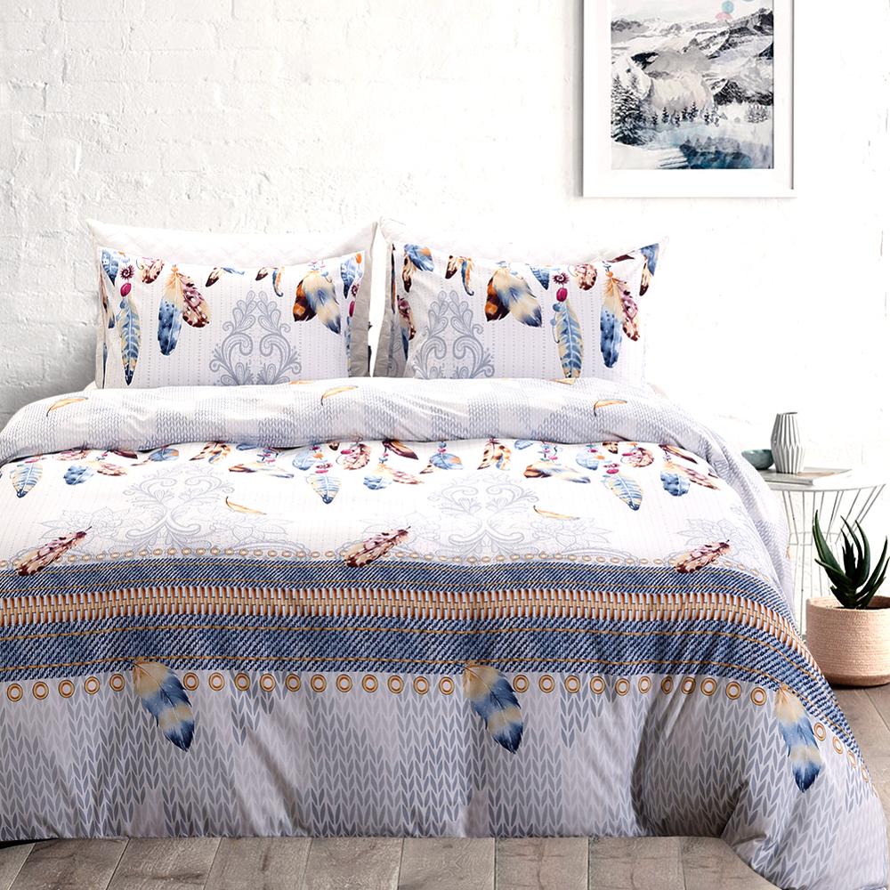 

esthetical Home comforter bedding set Quilt Cover + Pillow cases  Queen King Size bed set duvet cover sets Bedclothes, Ivory