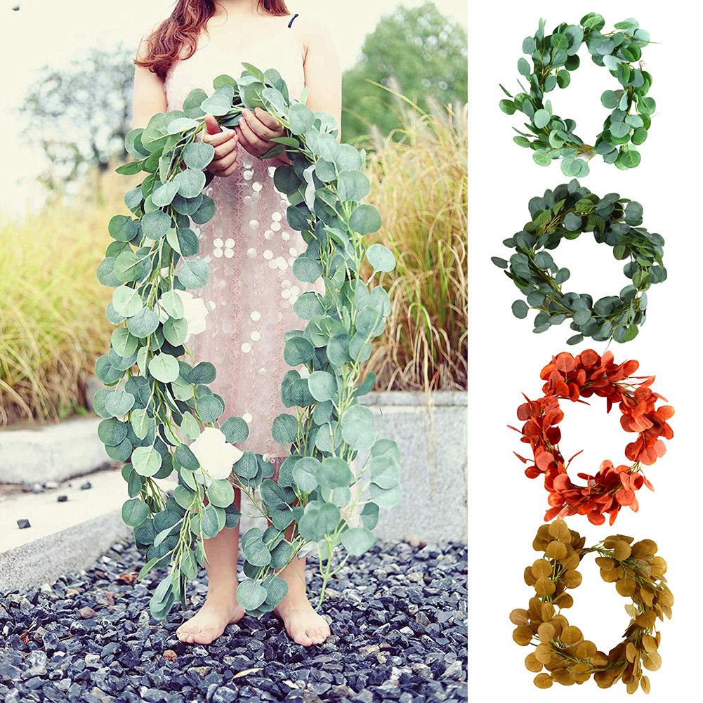 

1Pc Artificial Vine Plant Hanging Eucalyptus Leaves Rattan Wedding Decor Artificial Plant Vine Art Hall Garden Decor Home